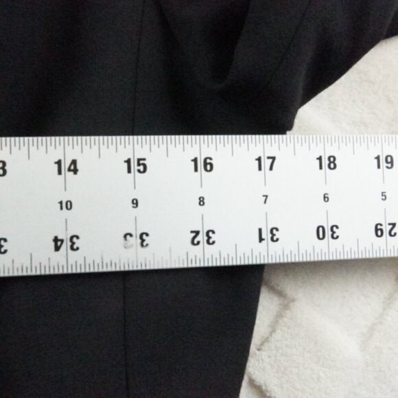 charles chang lima Double Breasted Blazer Jacket Womens 10 Black Wool Blend - Picture 7 of 12